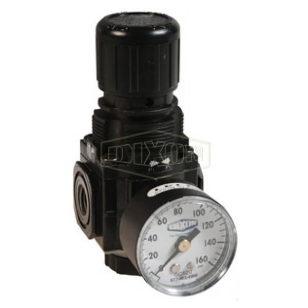 Norgren by Series 1 R72 Manifold Relieving Sub-Compact Regulator with GC620 Gauge, 5 to 150 psi Pres